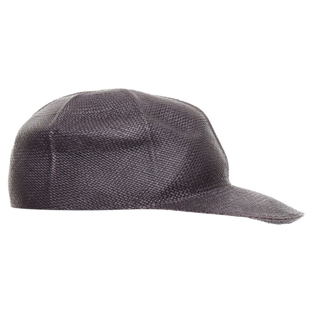 Hermes Riley Panama Straw Silver Logo Cotton Lined Cap Hat - Picture 4 of 6